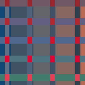 Student project work, plaid pattern