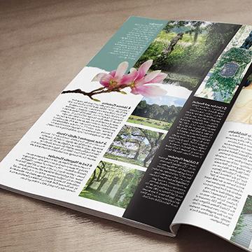 Student project work, magazine article layout